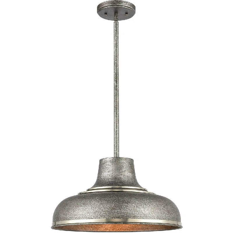 Track lighting with a decorative track designELK 15575/1 Kerin 16 inch Textured Silvery Gray/Polished Nickel Pendant Track lighting with a decorative track designELK 15575/1 Kerin 16 inch Textured Silvery Gray/Polished Nickel Pendant
