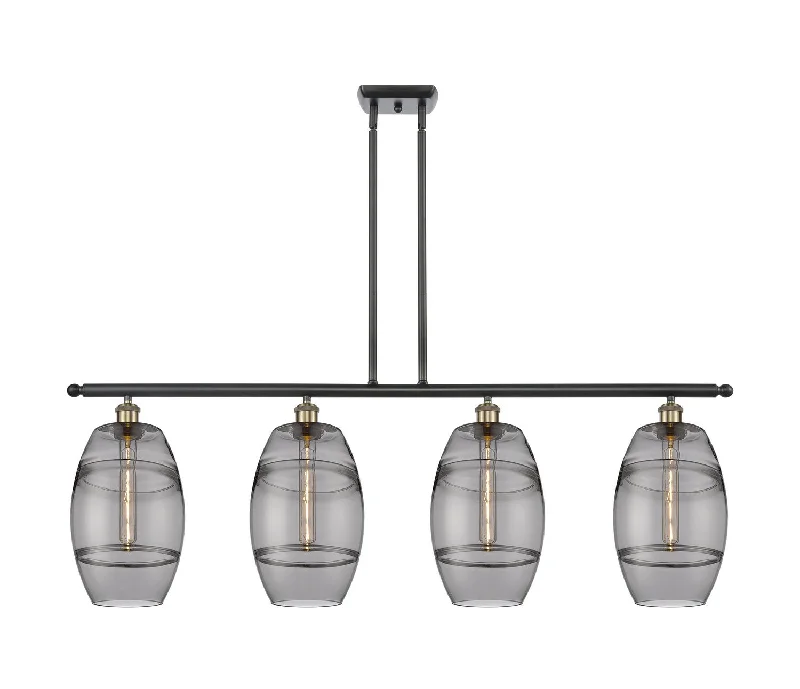 Industrial Area Lighting for Large Open SpacesBallston Four Light Island Pendant