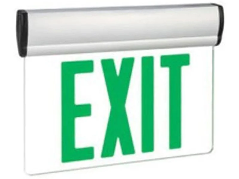 Track lighting for enhancing the architectureExitronix S902-WB-SR-GC-AG LED Edge-Lit Exit Sign Track lighting for enhancing the architectureExitronix S902-WB-SR-GC-AG LED Edge-Lit Exit Sign