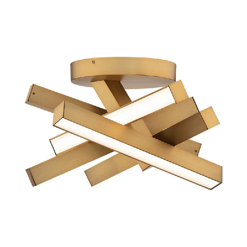 White track lighting for a clean lookChaos LED Semi-Flush Mount Ceiling Light