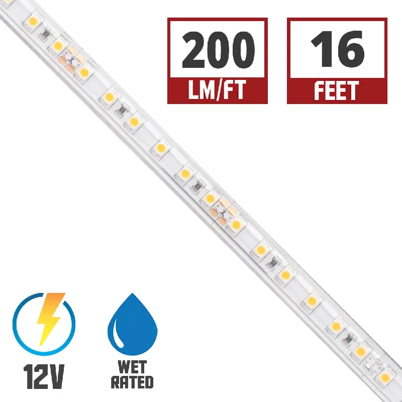 Industrial Exit Sign Lighting for Quick EvacuationBLAZE Wet Location LED Strip Light, 16ft Reel, 3000K, 221 Lumens per Ft, 12V Industrial Exit Sign Lighting for Quick EvacuationBLAZE Wet Location LED Strip Light, 16ft Reel, 3000K, 221 Lumens per Ft, 12V