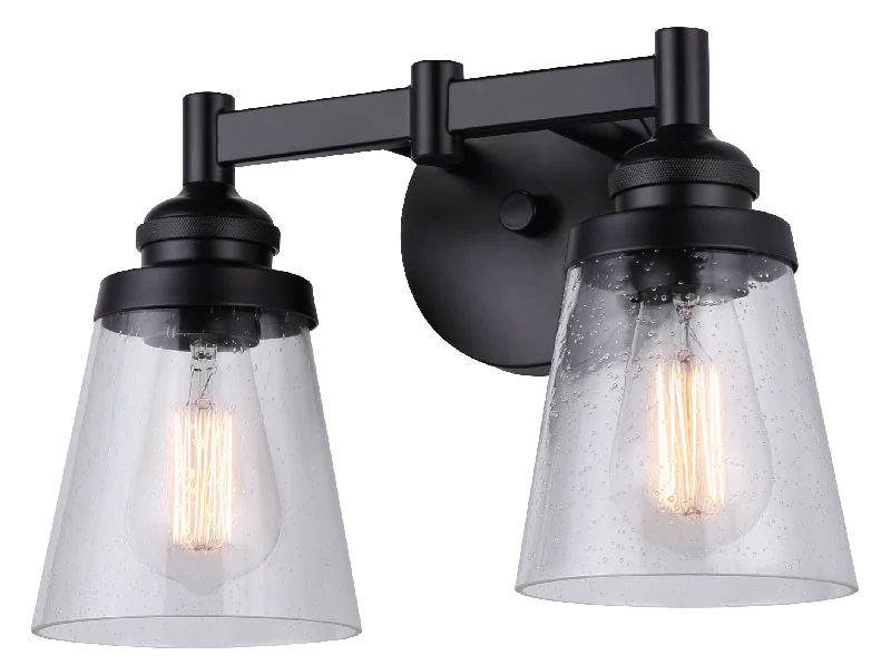 White track lighting for a clean lookCanarm IVL1097A02BK Declan 2 Light Vanity Light in Black White track lighting for a clean lookCanarm IVL1097A02BK Declan 2 Light Vanity Light in Black