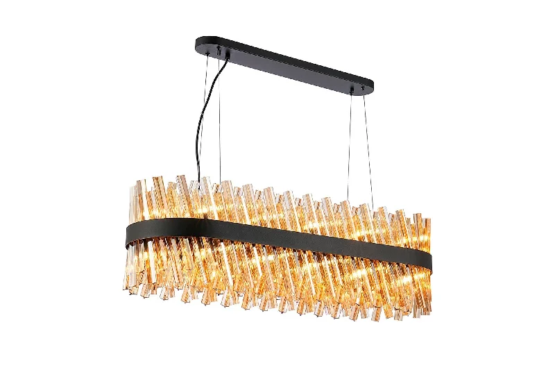 Track lighting for task lighting in workshopsBellina 24/36Lt Oblong Pendant, Brass/Nickel/Black - Various Finishes