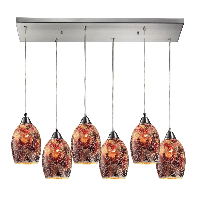 Track lighting with a decorative track designAvalon 30" Wide 6-Light Pendant