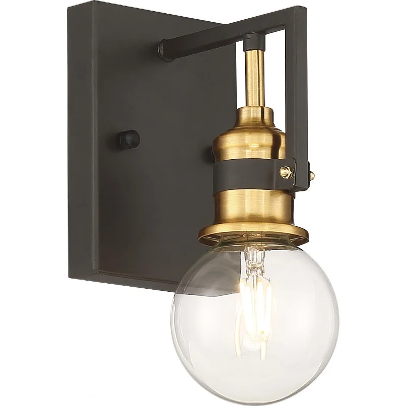 Track lighting for replacing old fluorescent fixturesNuvo Lighting 60-6971 Intention 1 Light Vanity Sconce in Warm Brass and Black Track lighting for replacing old fluorescent fixturesNuvo Lighting 60-6971 Intention 1 Light Vanity Sconce in Warm Brass and Black
