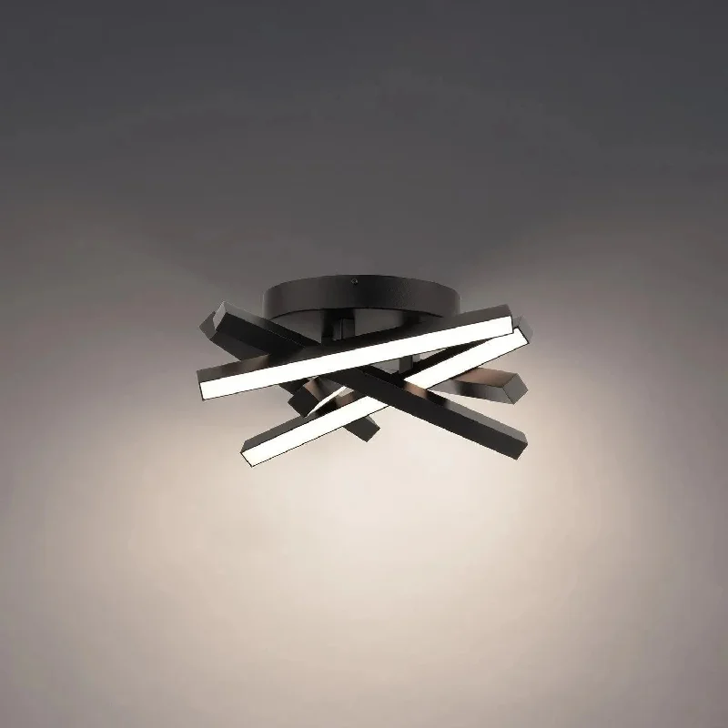 Track lighting with colored glass accentsParalla x LED Flush Mount