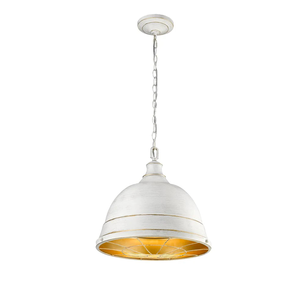 Track lighting for replacing old fluorescent fixturesGolden Lighting 7312-L FW Bartlett 2 Light Farmhouse Pendant French White