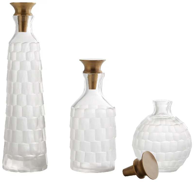 Track lighting for creating a moody atmosphereMacklin Decanters Set of 3