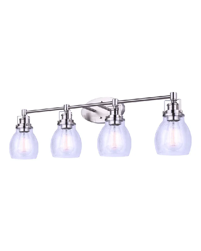 Rustic track lighting for farmhouse decorCanarm IVL705A04BN Carson Brushed Nickel Four Light Vanity w/ Seeded Glass Rustic track lighting for farmhouse decorCanarm IVL705A04BN Carson Brushed Nickel Four Light Vanity w/ Seeded Glass