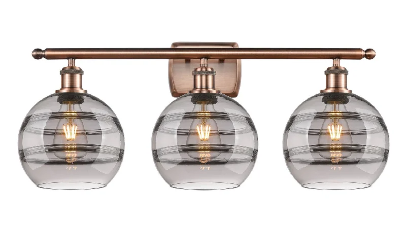 Waterproof Industrial Lighting for Wet AreasBallston Three Light Bath Vanity