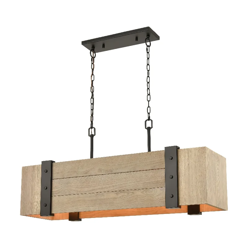 Track lighting for replacing old fluorescent fixturesWooden Crate 40" Wide 5-Light Linear Chandelier Track lighting for replacing old fluorescent fixturesWooden Crate 40" Wide 5-Light Linear Chandelier