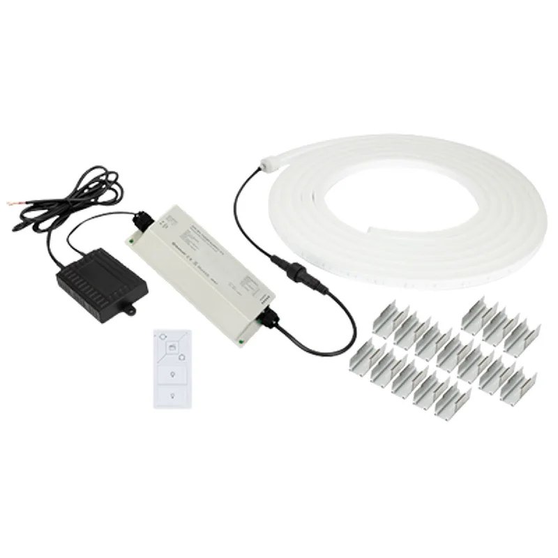 Adjustable Industrial Lighting for Flexible IlluminationSpektrum Smart NeonFlex Pro RGBW Kit, 20ft LED Neon Strip Light With 12V AC rectifier, Bluetooth Wireless Technology Adjustable Industrial Lighting for Flexible IlluminationSpektrum Smart NeonFlex Pro RGBW Kit, 20ft LED Neon Strip Light With 12V AC rectifier, Bluetooth Wireless Technology