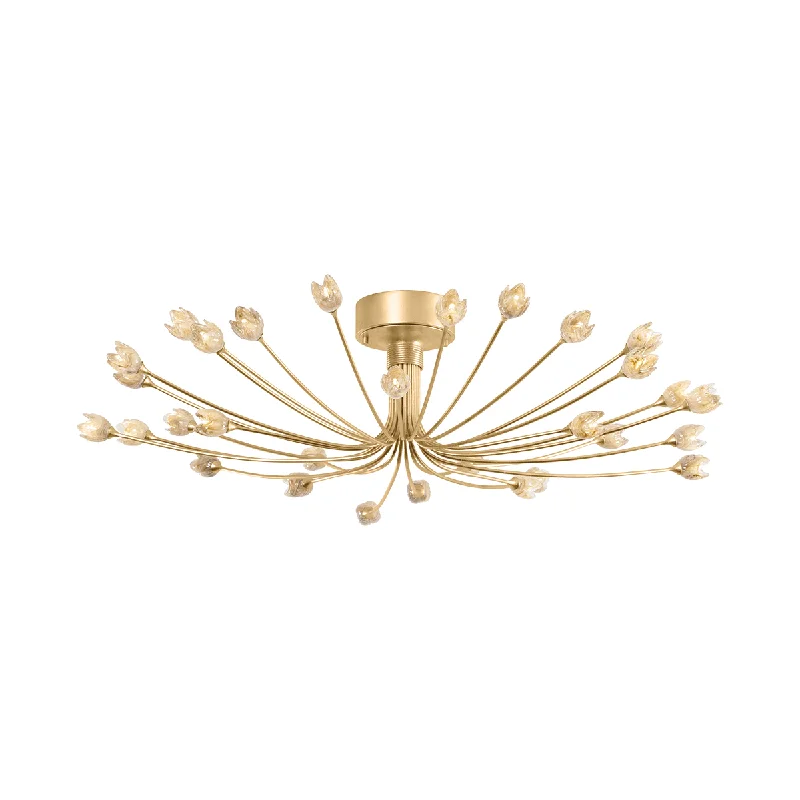 Track lighting with colored glass accentsFalkirk Semi Flush