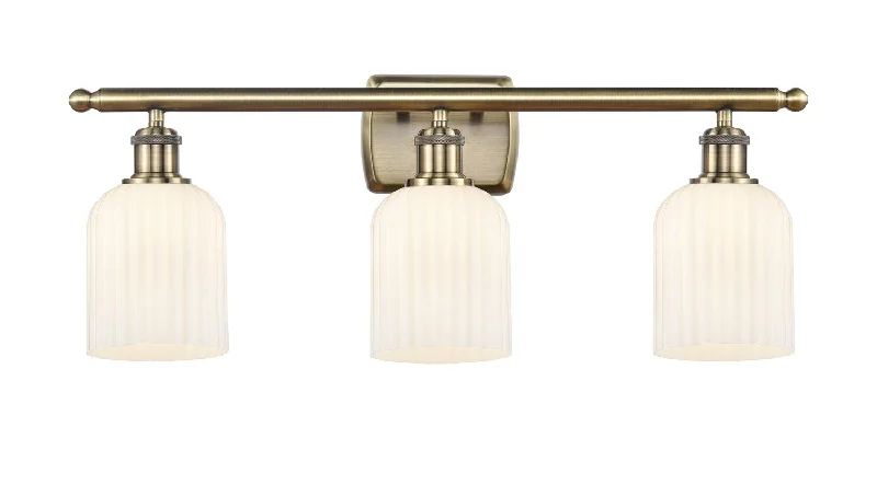 Industrial Lighting for Woodworking FactoriesBallston Three Light Bath Vanity