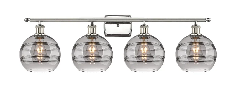 Industrial Wall - Mounted Lighting for Workshop WallsBallston Four Light Bath Vanity Industrial Wall - Mounted Lighting for Workshop WallsBallston Four Light Bath Vanity
