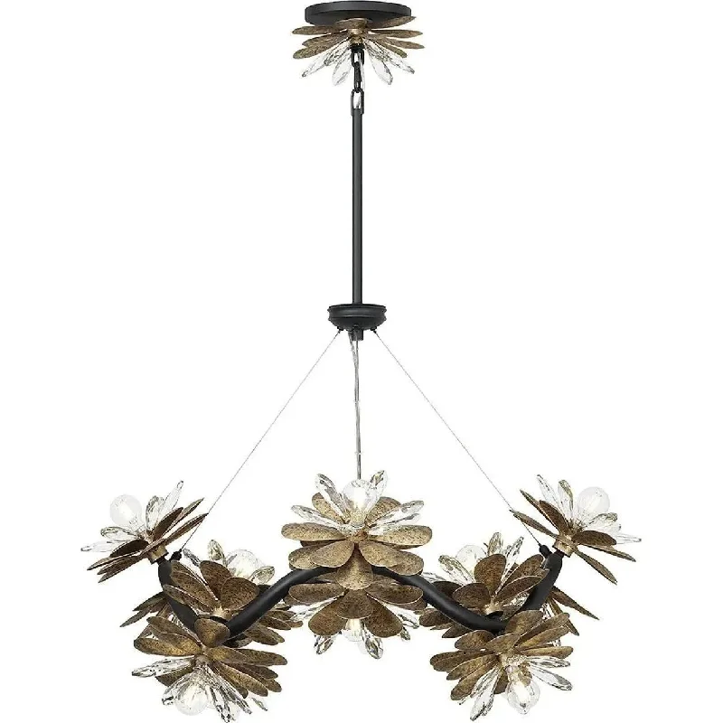 Track lighting with a decorative track designGiselle Chandelier