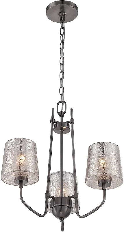 Track lighting for creating a focal pointVaraluz Lighting 253C03BC Meridian 3 Light Chandelier, Black Chrome