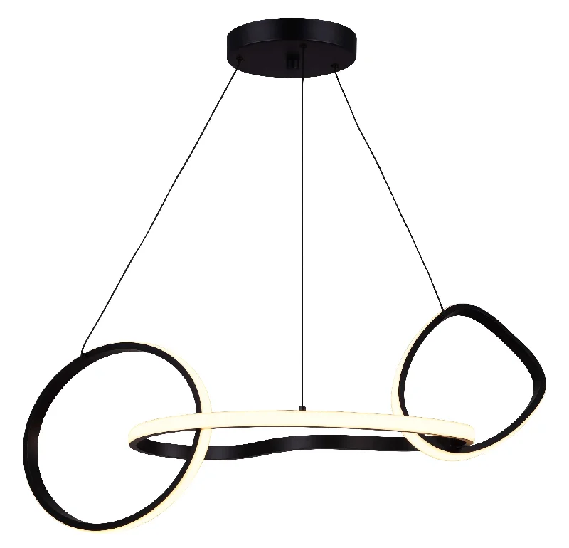 Adjustable track lighting for living roomsCanarm LCH234A32BK Zuri LED Chandelier in Black