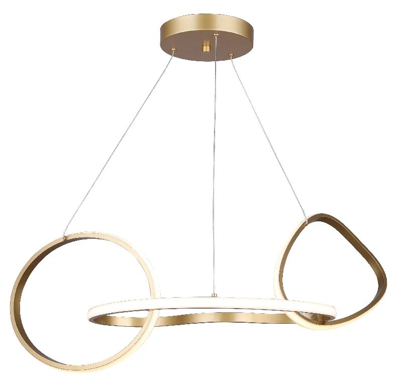 Contemporary track lighting in black finishCanarm LCH234A32PGD Zuri LED Chandelier in Gold
