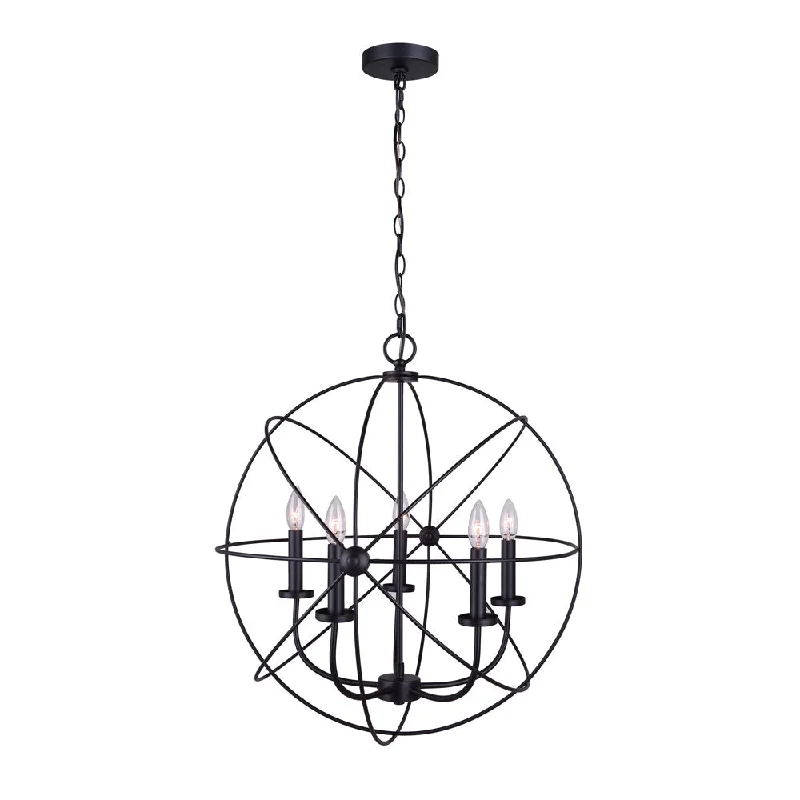 Track lighting for accentuating artworksCanarm ICH282B05BK25 Sumerside Black Farmhouse Orb Chandelier