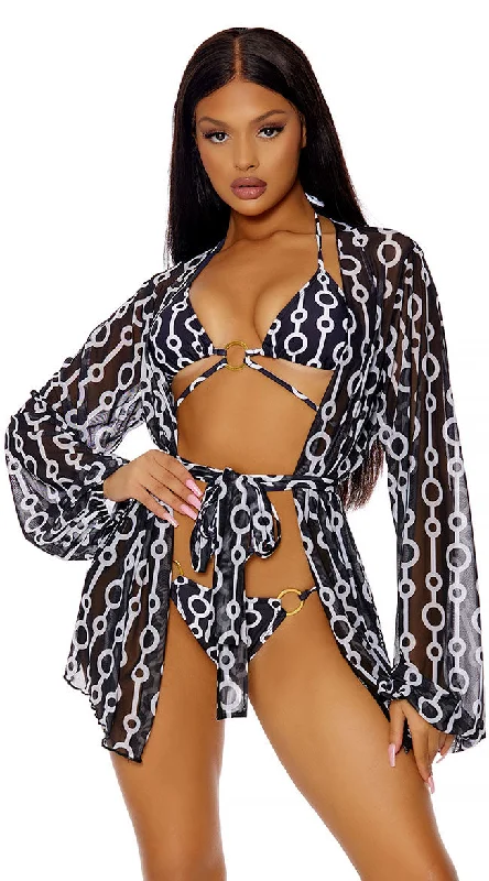 Cover Me Short Patterned Kimono