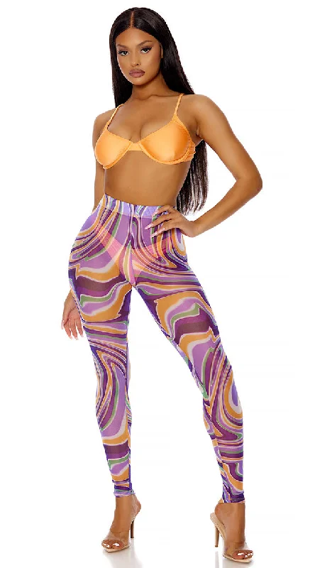 Got it Covered Swirling Mesh Pool Leggings