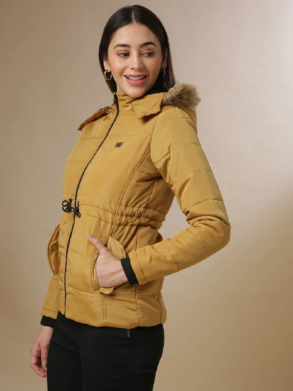 Campus Sutra Women Solid Stylish Casual Bomber Jacket