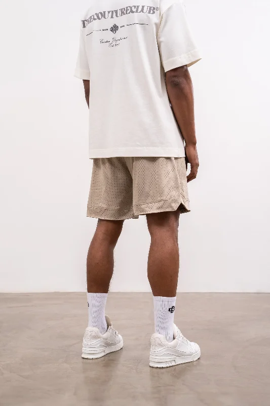 AIRTEX PANELLED SHORTS - BEIGE