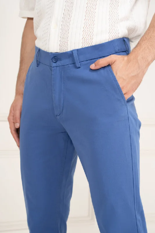 Blue Slim Fit Stretch Chino Pants