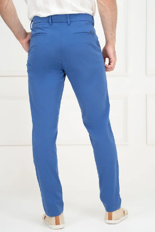 Blue Slim Fit Stretch Chino Pants