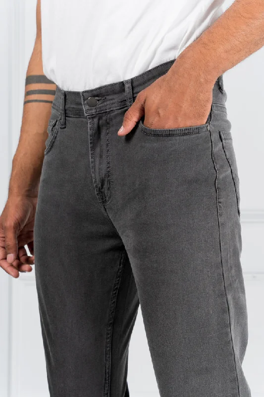 Charcoal Grey Power-Stretch Slim Fit Jeans