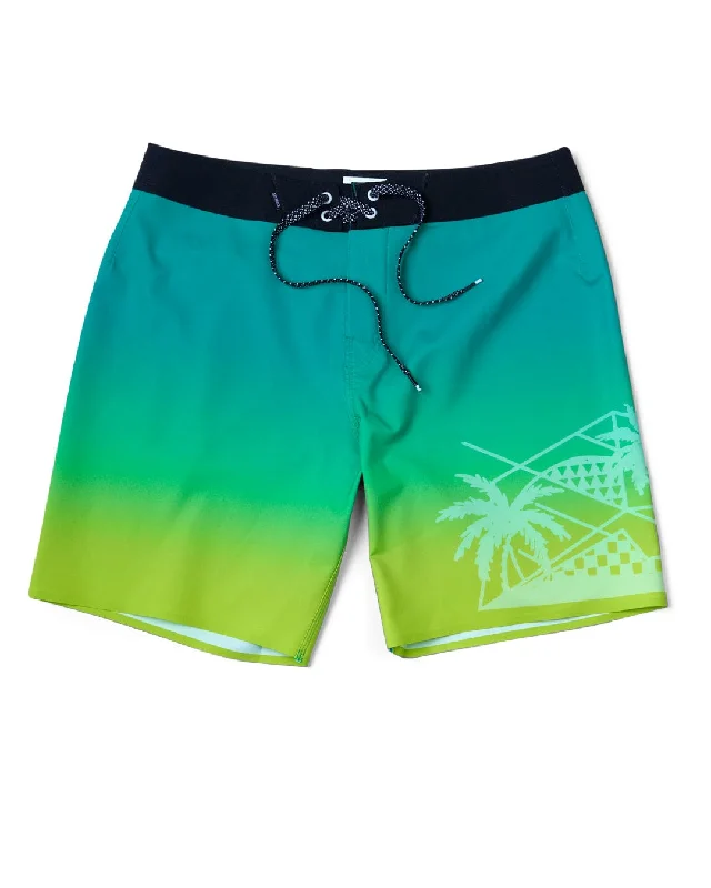 Geo Palms - Mens Boardshorts - Green