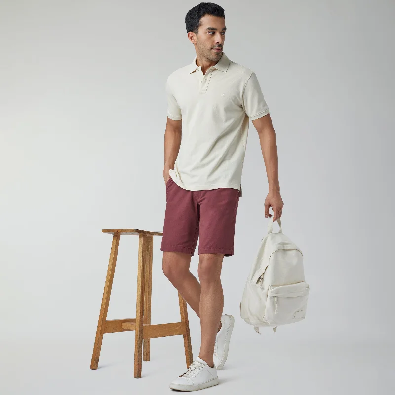 Element Cotton Chinos Shorts For Men Brick Red