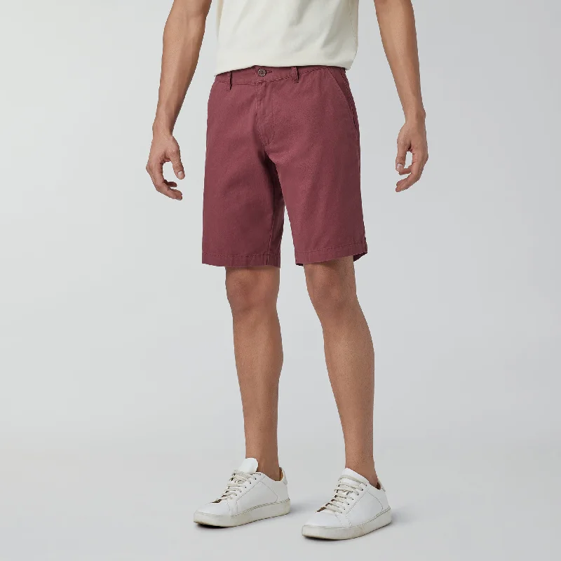 Element Cotton Chinos Shorts For Men Brick Red