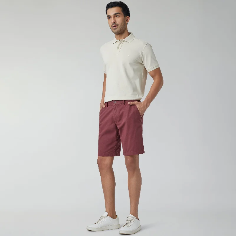 Element Cotton Chinos Shorts For Men Brick Red