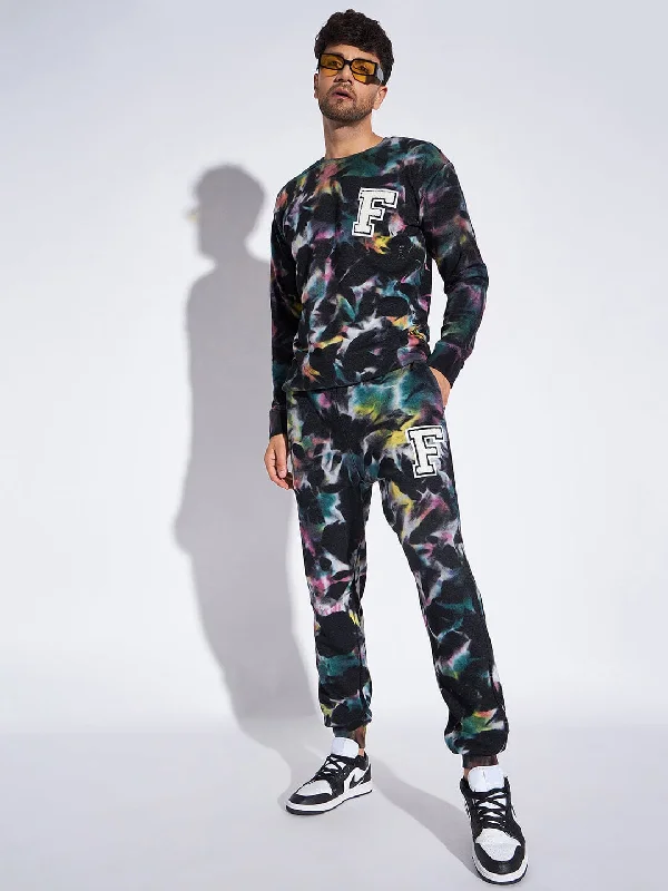 Multicolour Tie Dye Sweatshirt & Jogger Combo Tracksuit