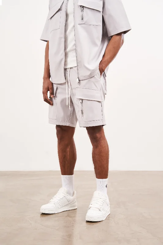 TECHNICAL HEAVYWEIGHT UTILITY SHORTS - GREY