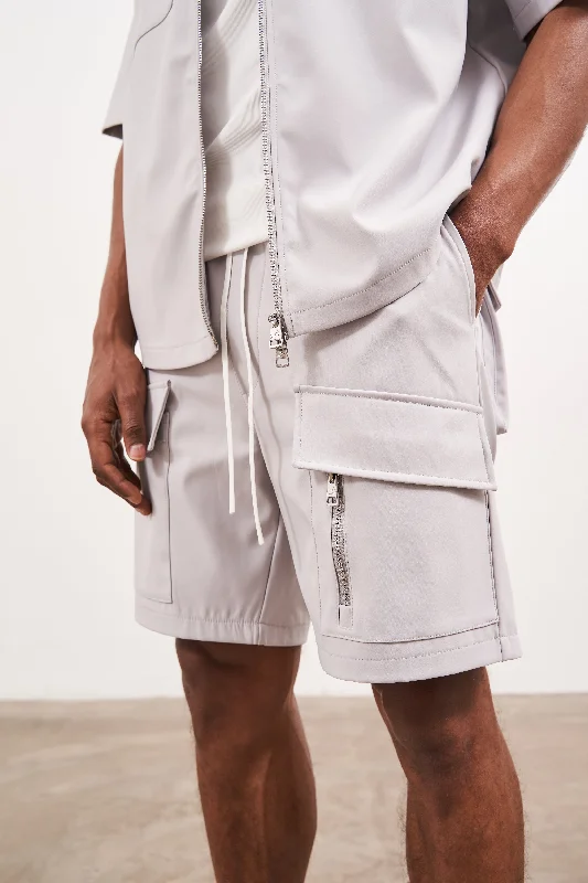 TECHNICAL HEAVYWEIGHT UTILITY SHORTS - GREY