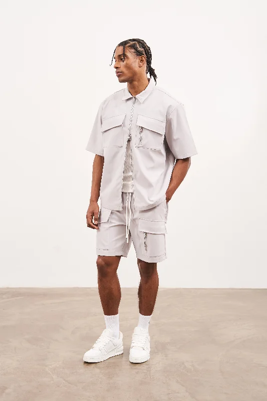 TECHNICAL HEAVYWEIGHT UTILITY SHORTS - GREY