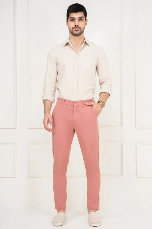 Pink Slim Fit Stretch Chino Pants