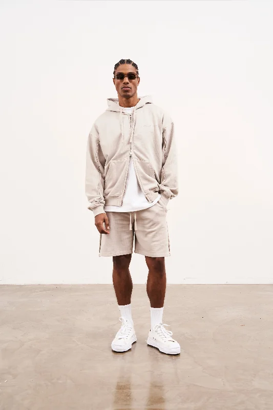 RAW SEAM SHORTS - STONE