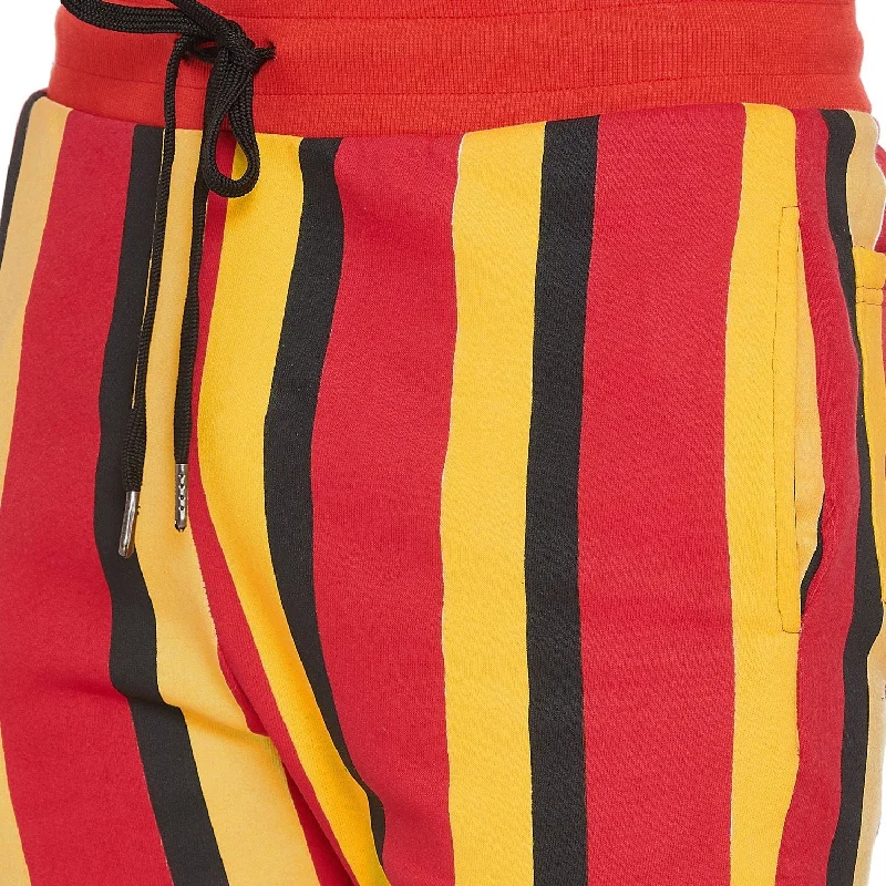 Tricolour Vertical Striped Shorts