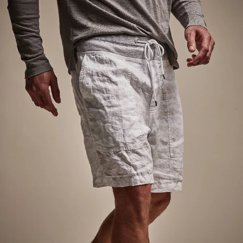 Utility Linen Short - White