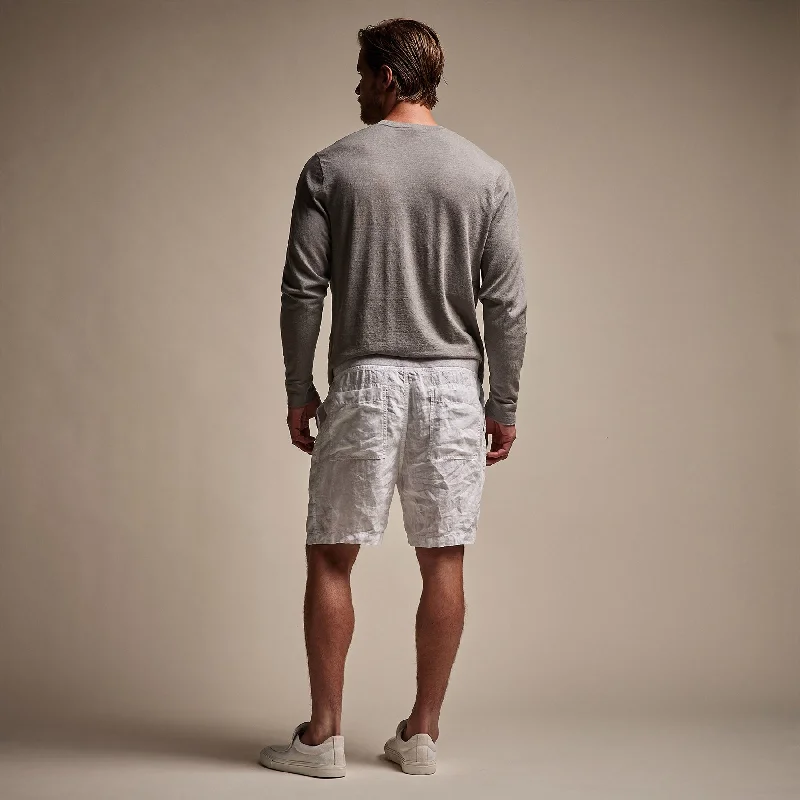 Utility Linen Short - White