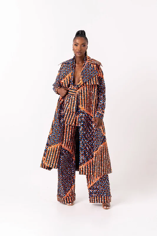 FIMI African Print Trench Jacket