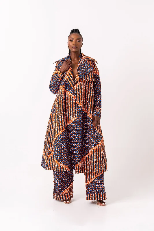 FIMI African Print Trench Jacket