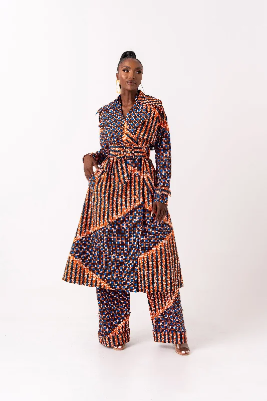 FIMI African Print Trench Jacket