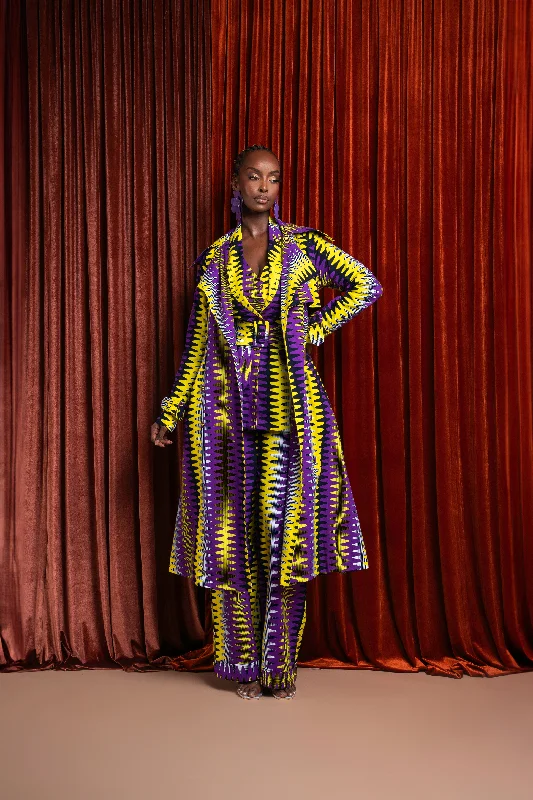 FEMI African Print Trench Jacket