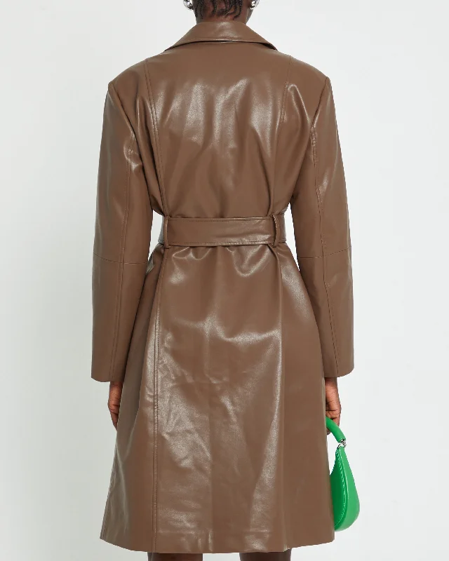 Cooper Vegan Leather Trench