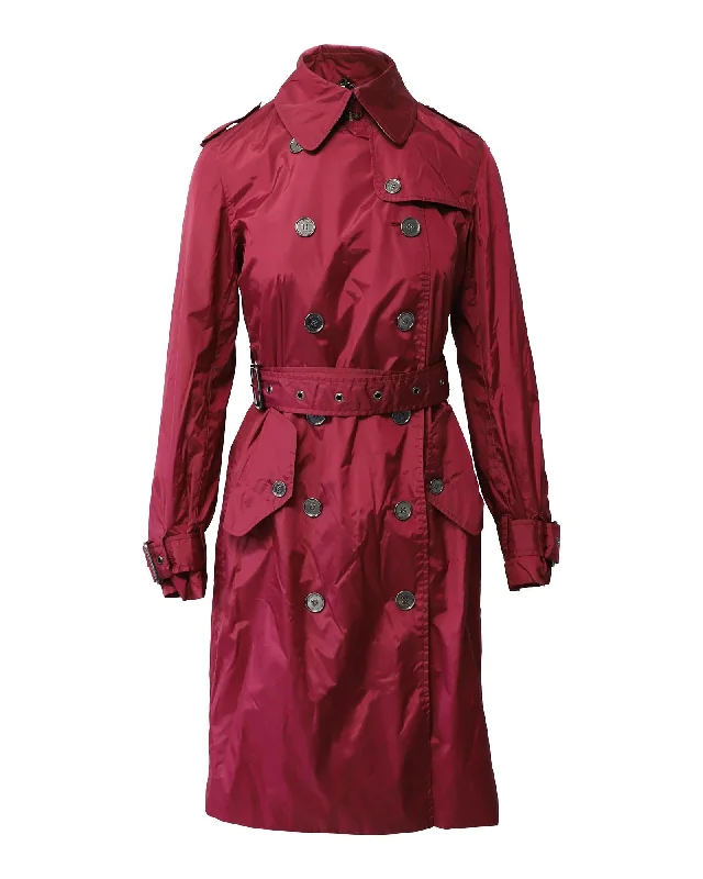 Plum Purple Raincoat Mac Trench Coat